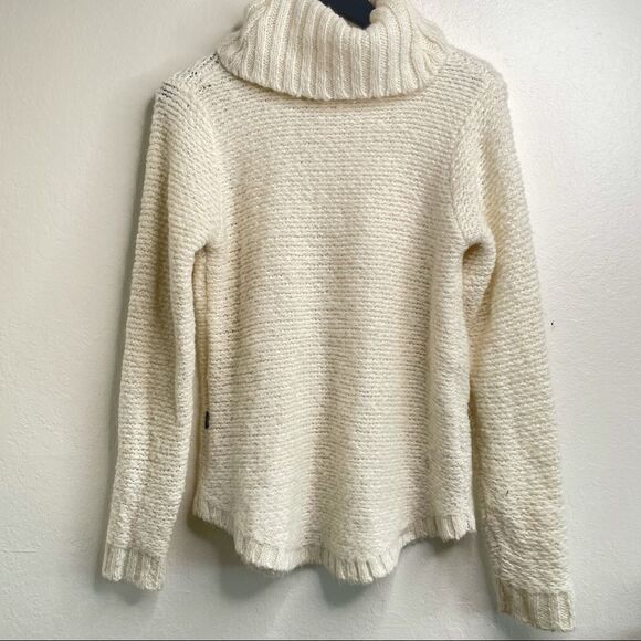 RVCA Cowlneck Sweater Cream Small Classic Neutral Minimalist - Picture 5 of 7